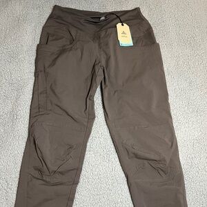 prAna Kanab Pant Granite Sz L Regular Outdoor Pull On Stretch Canvas NWT